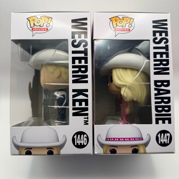 Western Barbie & Ken #1447 & #1446 – Barbie Movie Funko Pops - Picture 4 of 6